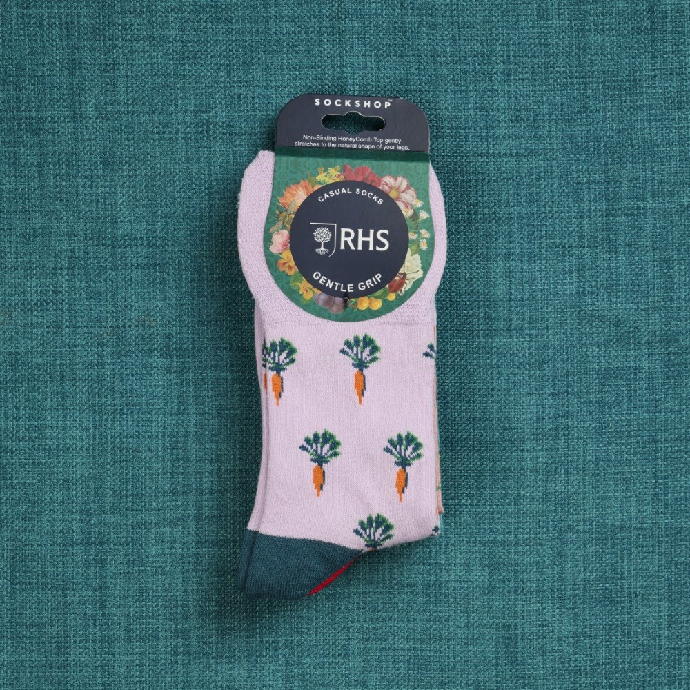 Women's 3 pair gentle grip socks - vegetables