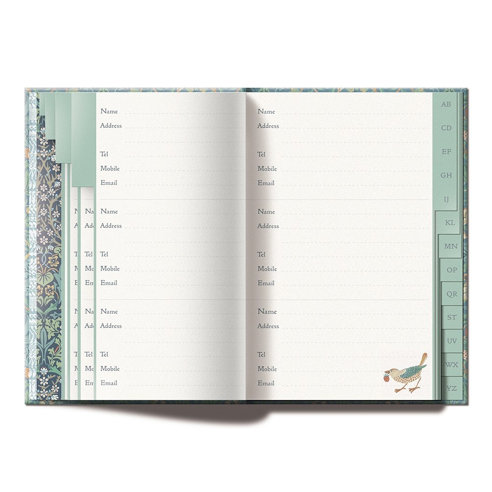 William Morris A5 birthday & address book