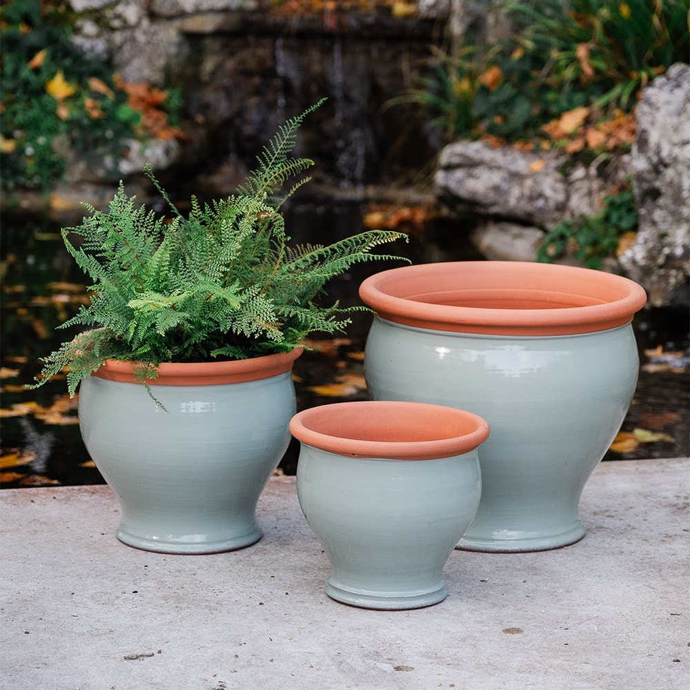 Sage green bellied planter