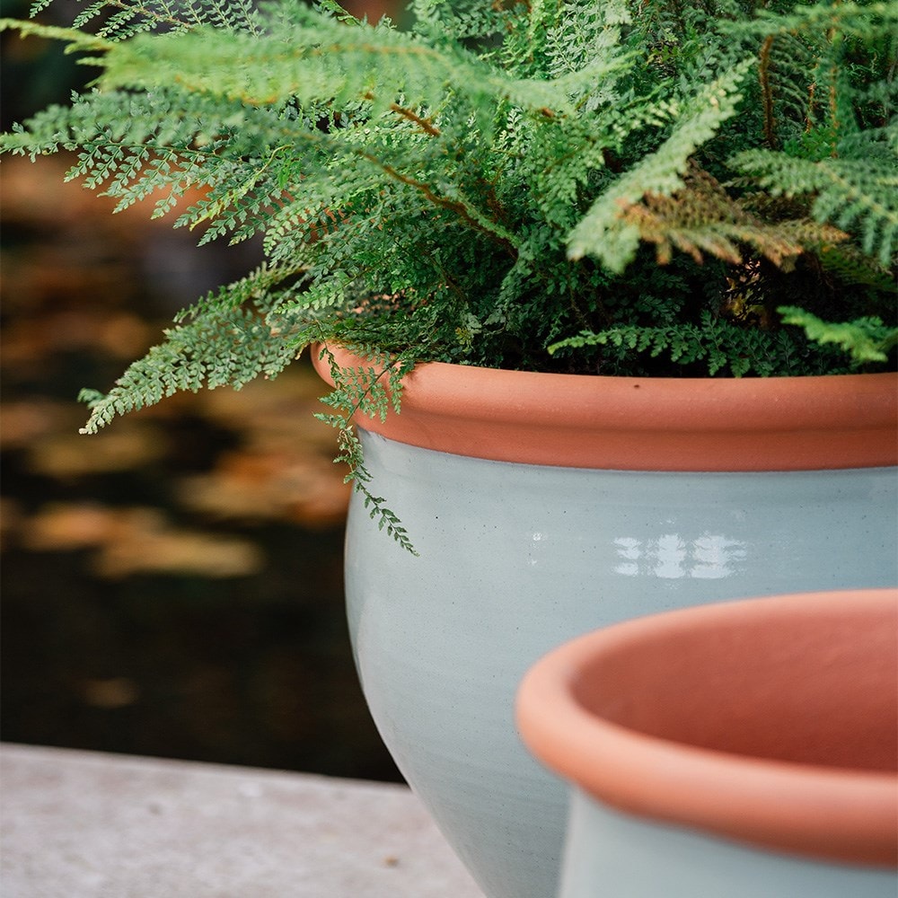 Sage green bellied planter