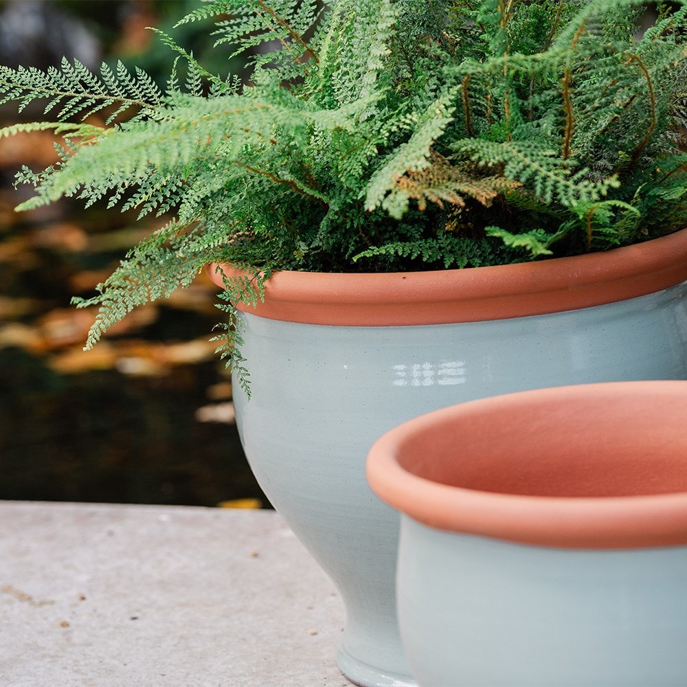 Sage green bellied planter