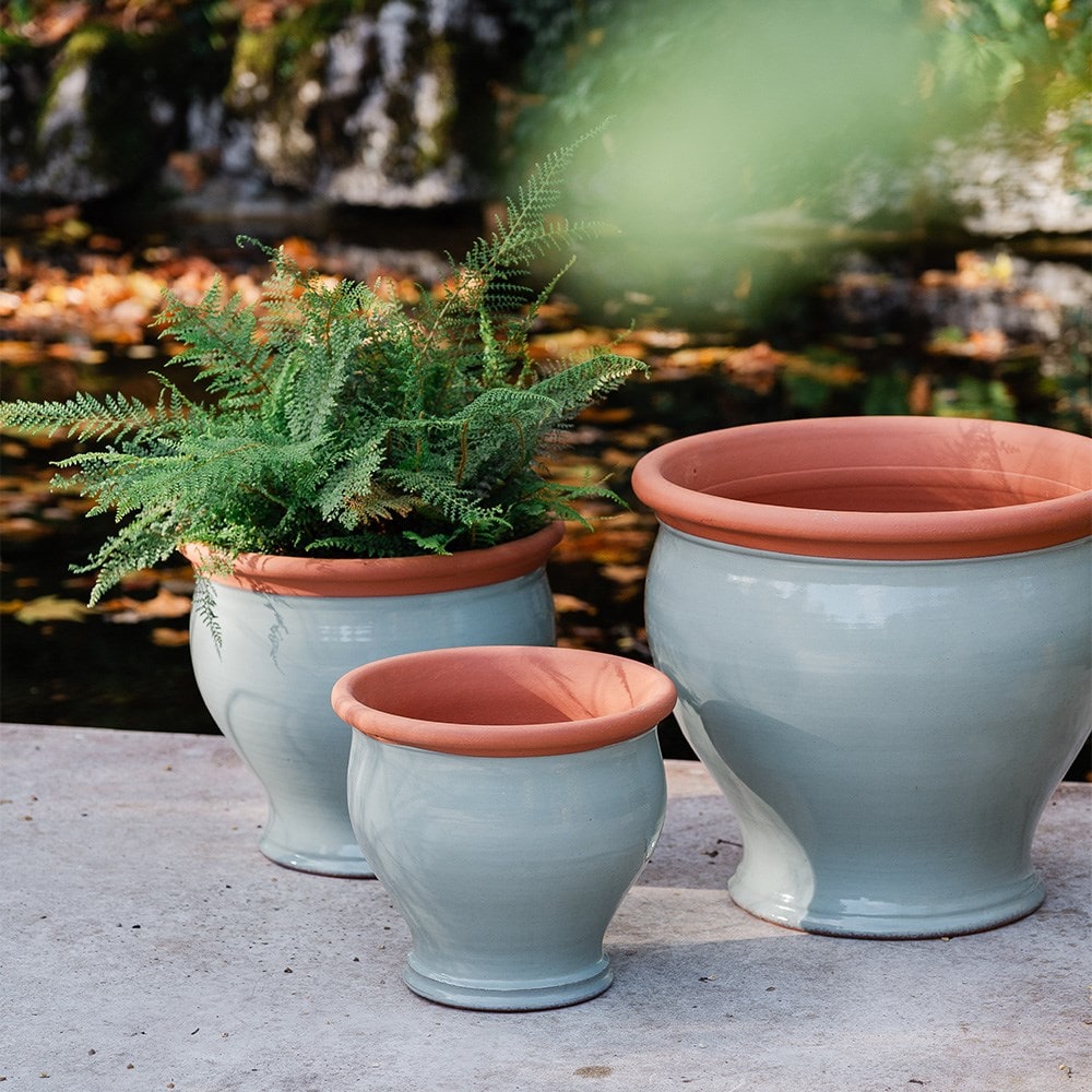 Sage green bellied planter