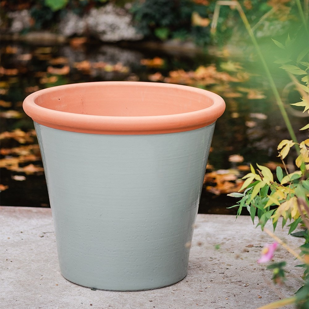 Sage green tree pot