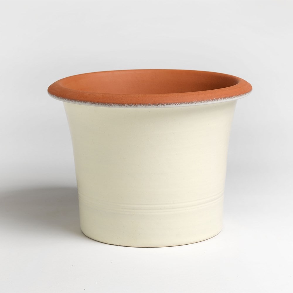 Ivory flared planter