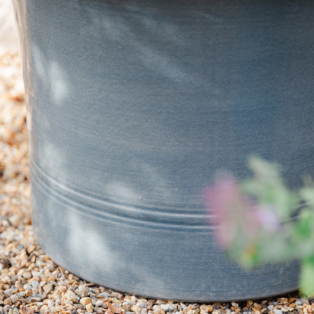 Grey flared planter