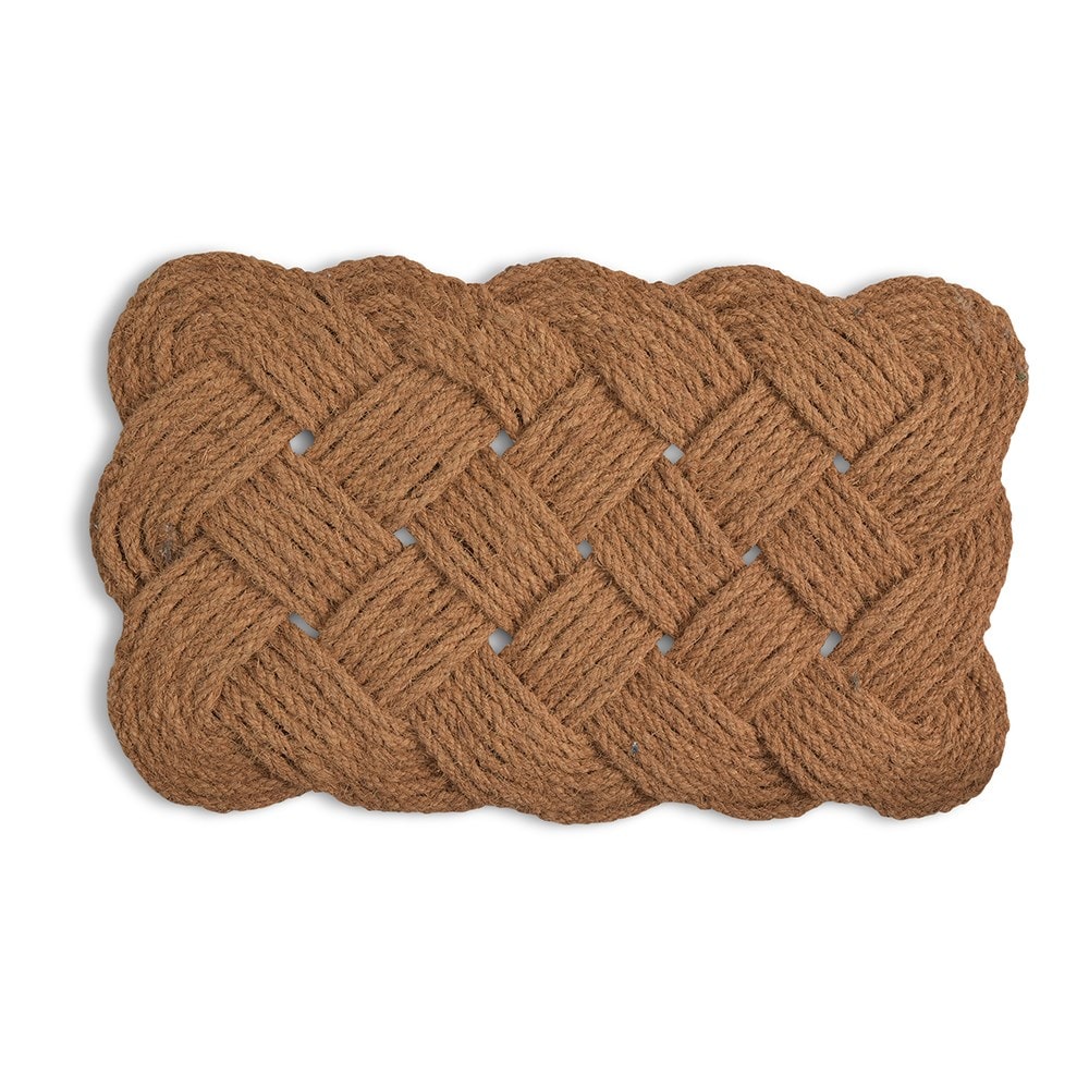 Woven knot coir doormat