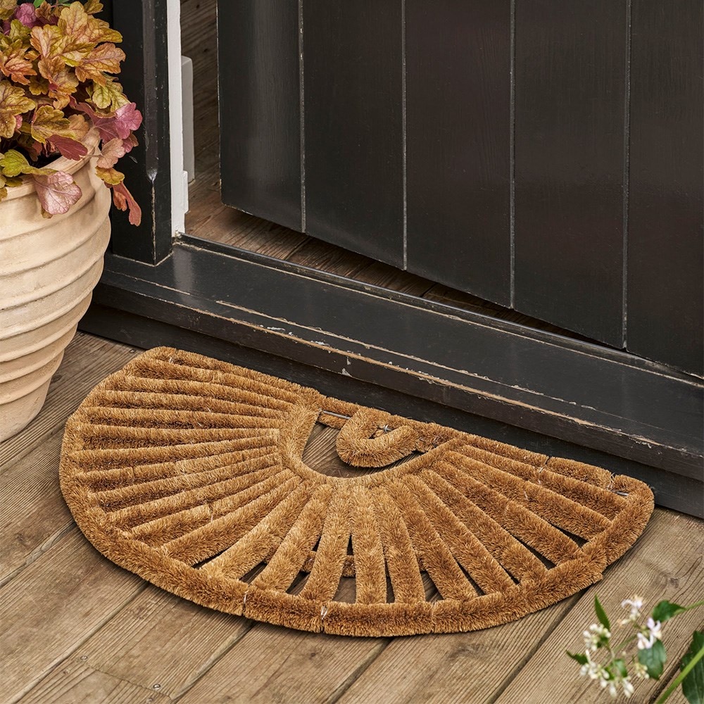 Half moon scraper doormat
