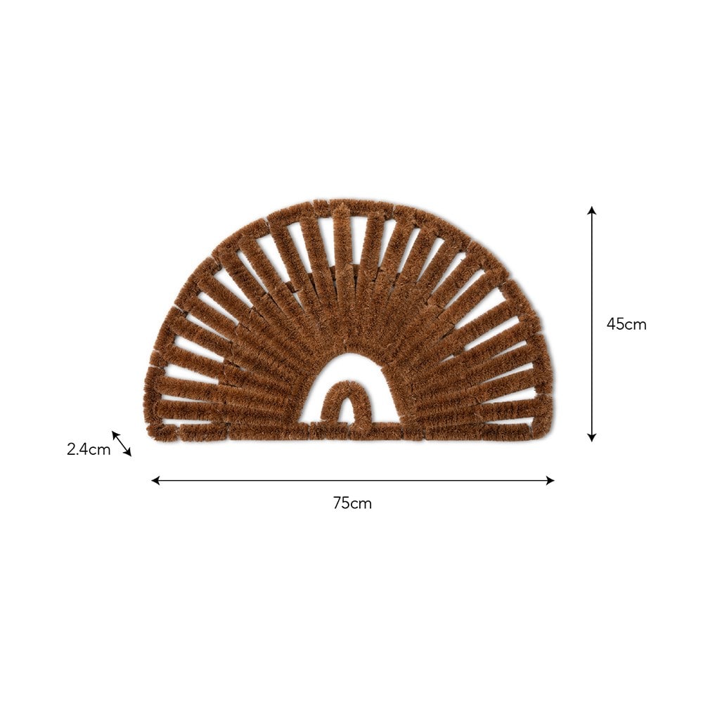 Half moon scraper doormat