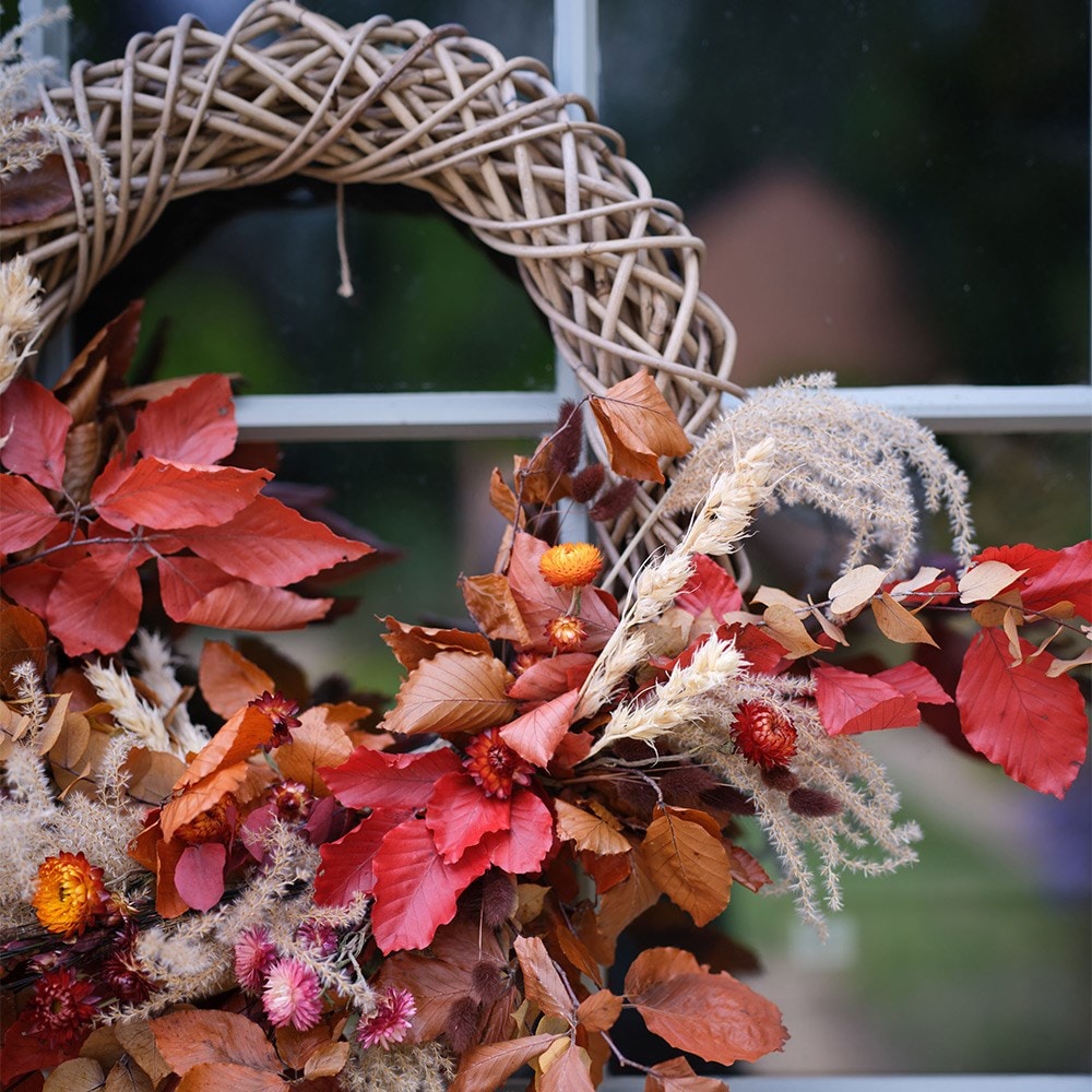 Rattan door wreath 