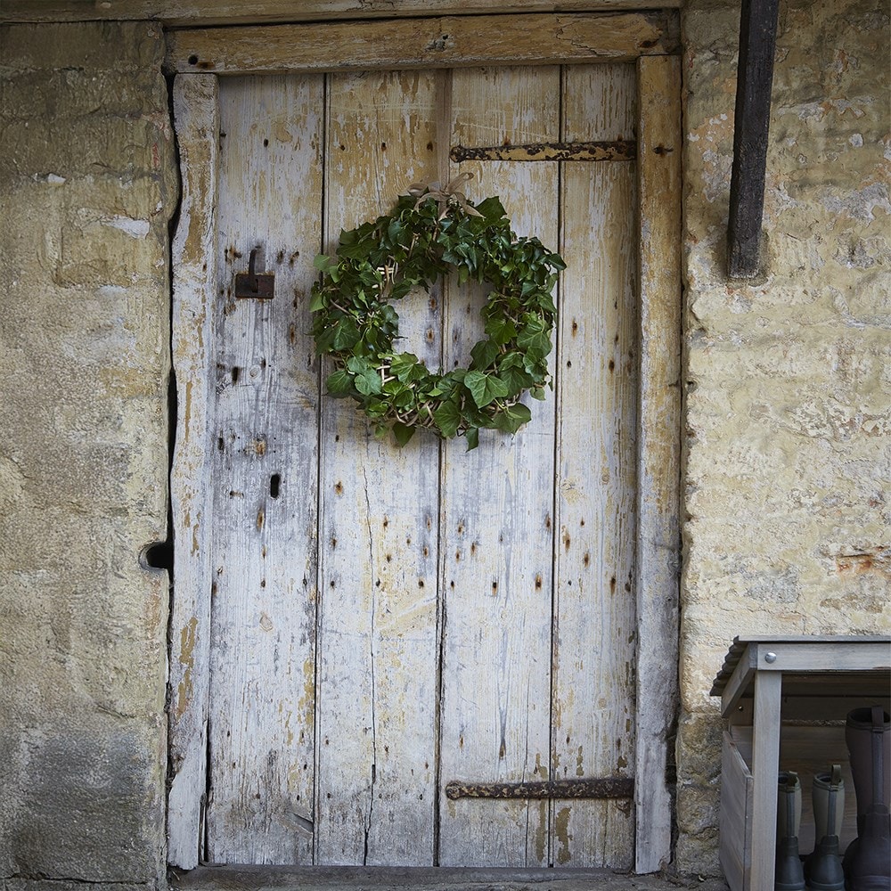 Rattan door wreath 