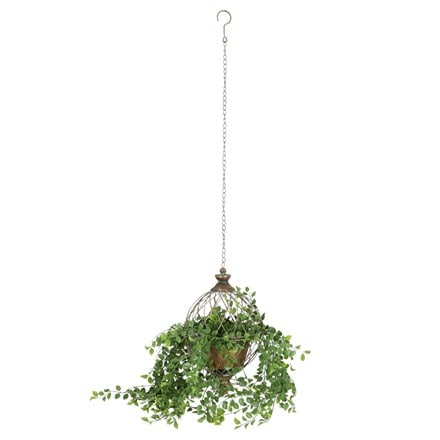 Orb cage hanging basket