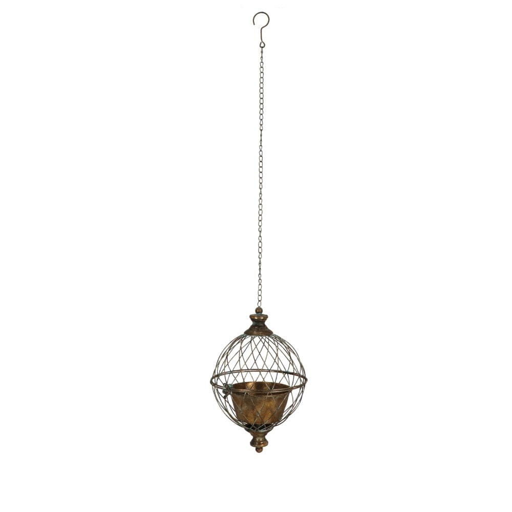 Orb cage hanging basket