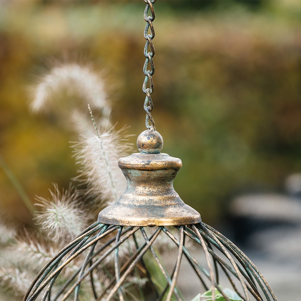 Orb cage hanging basket