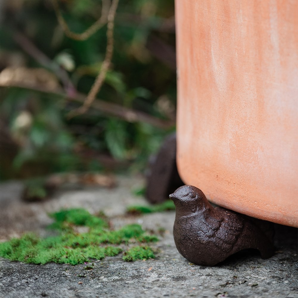 Cast iron bird pot feet