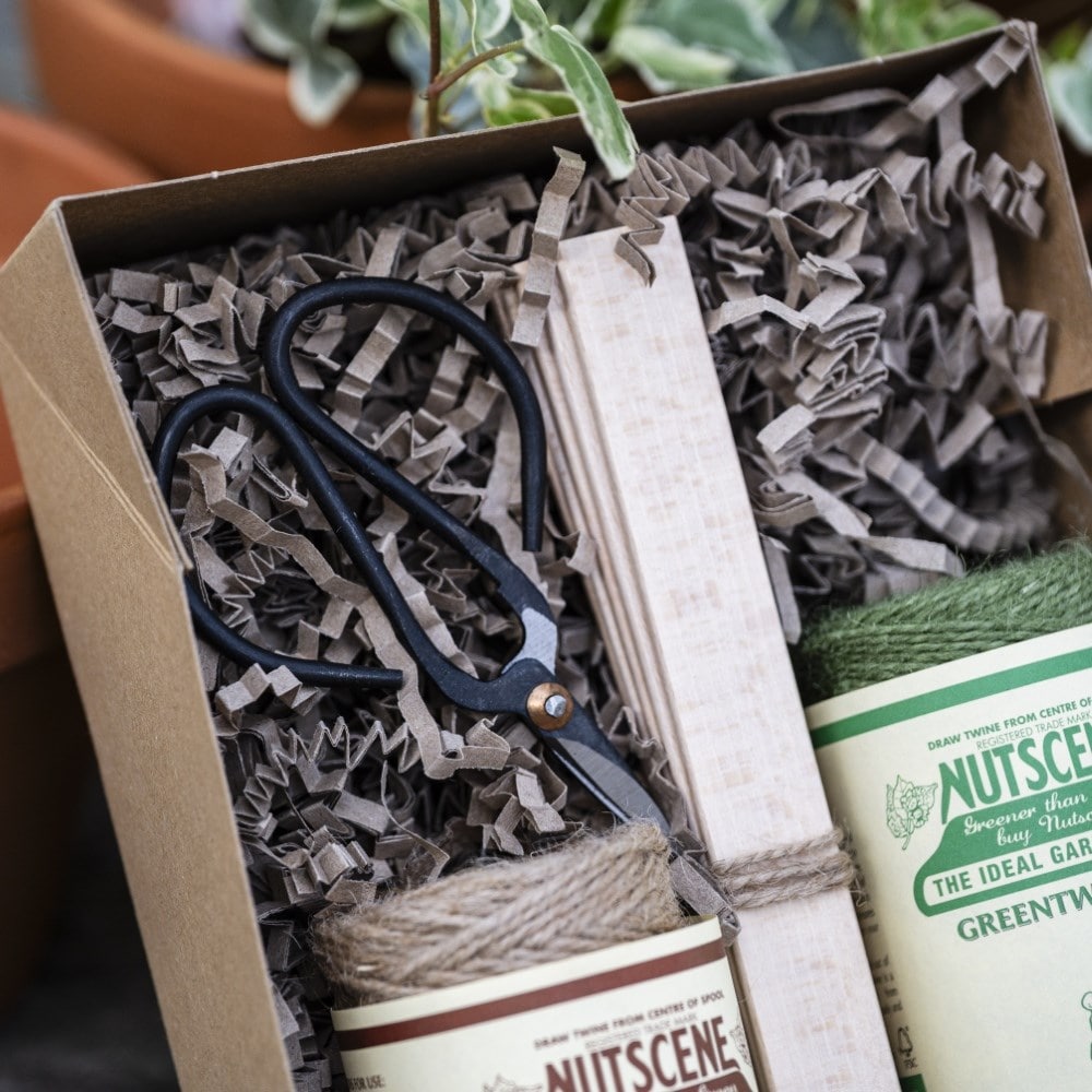 Seed tray gift set with twine & plant labels