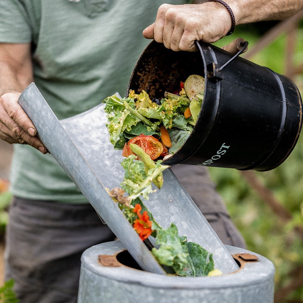 Composter with scoop