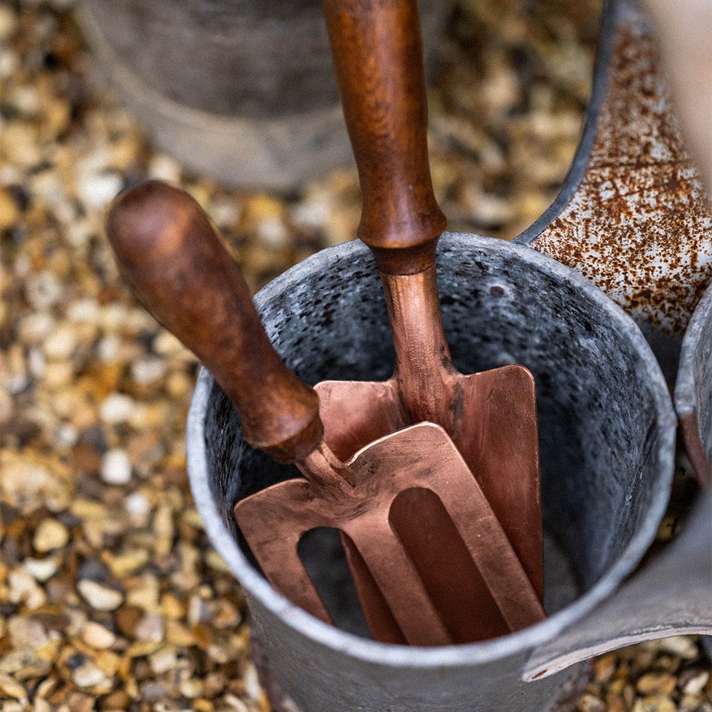 Copper hand fork