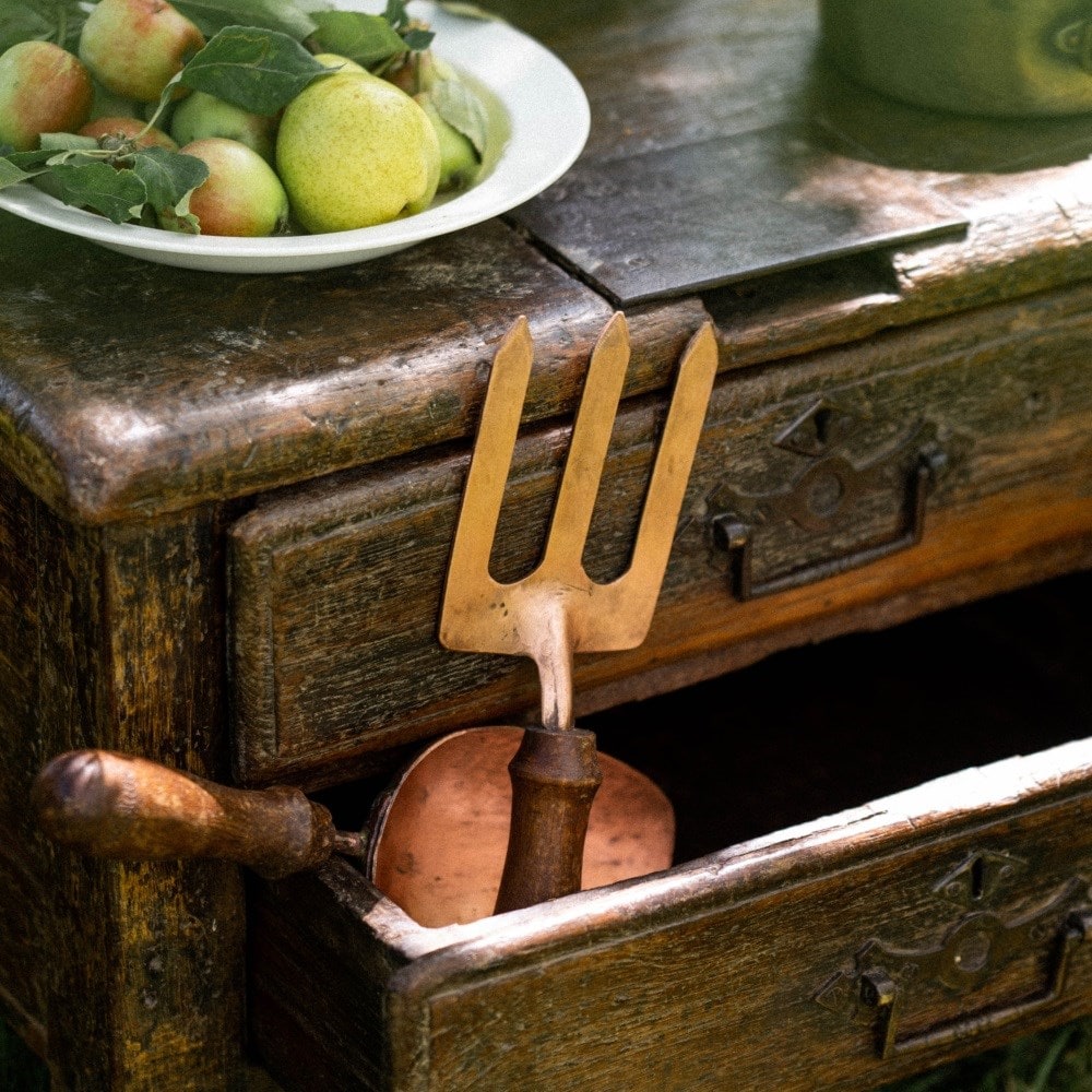 Copper hand fork