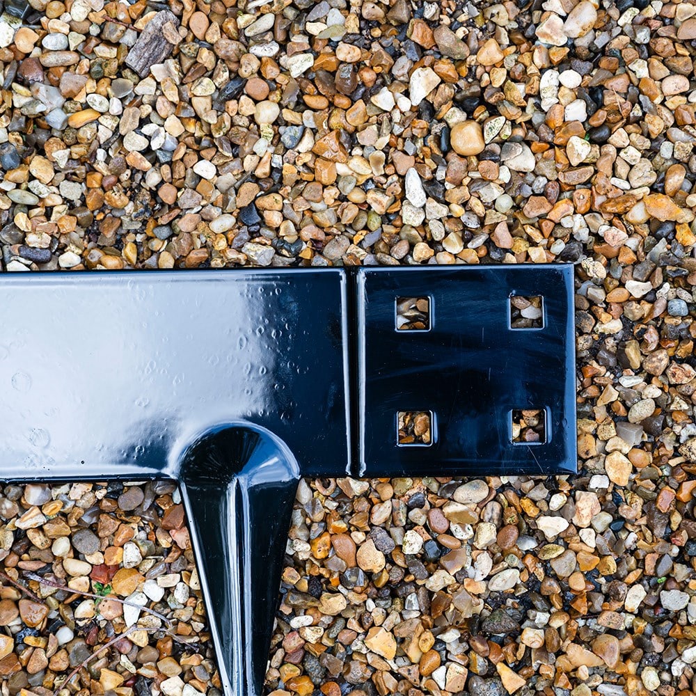 Powder coated steel flexible garden edging - black