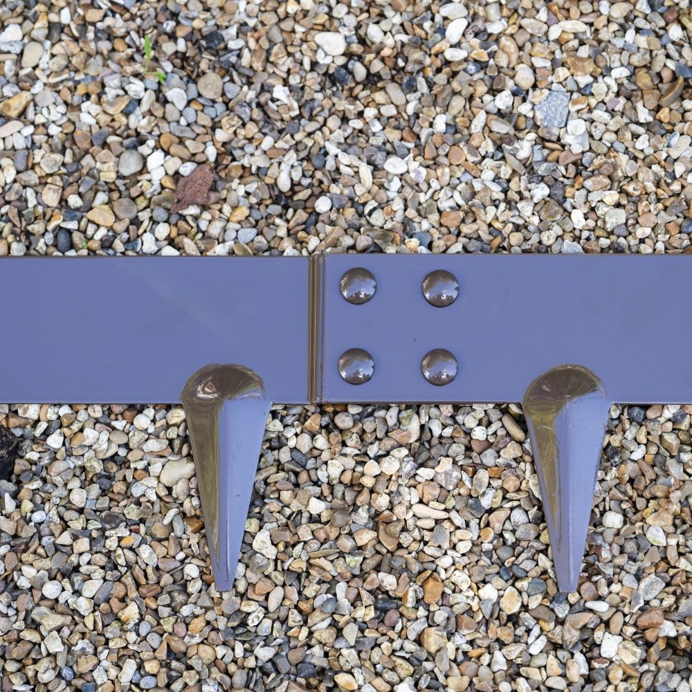 Powder coated steel flexible garden edging - brown