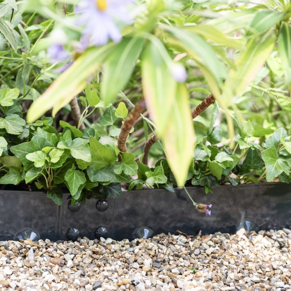Powder coated steel flexible garden edging - anthracite grey