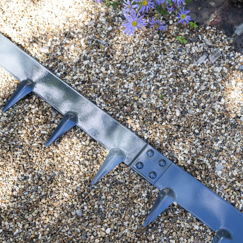 Powder coated steel flexible garden edging - anthracite grey
