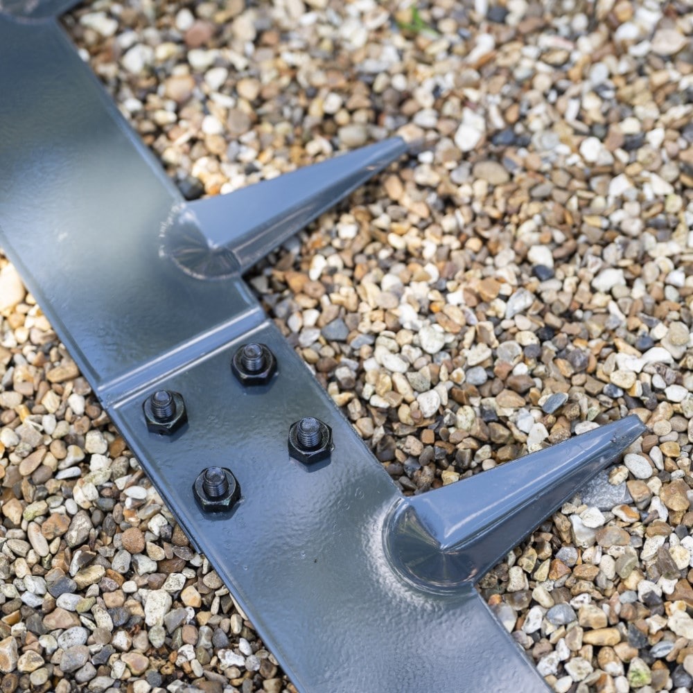 Powder coated steel flexible garden edging - anthracite grey