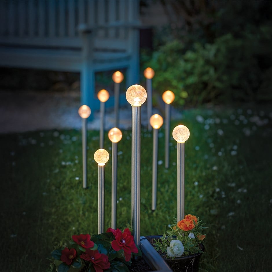 Solar glow stake lights