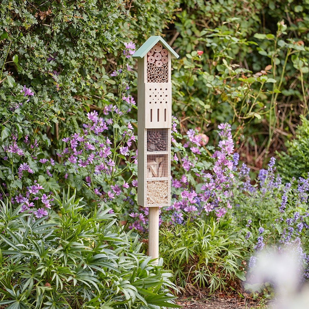 Large insect hotel with stake