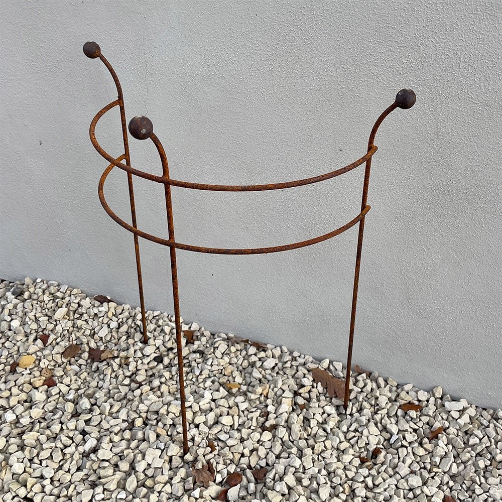 Ornate hydrangea & large plant support - rust