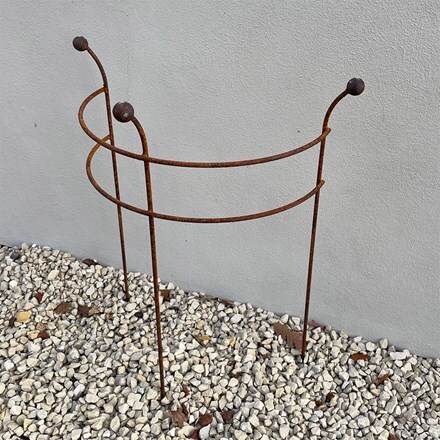 Ornate hydrangea & large plant support - rust