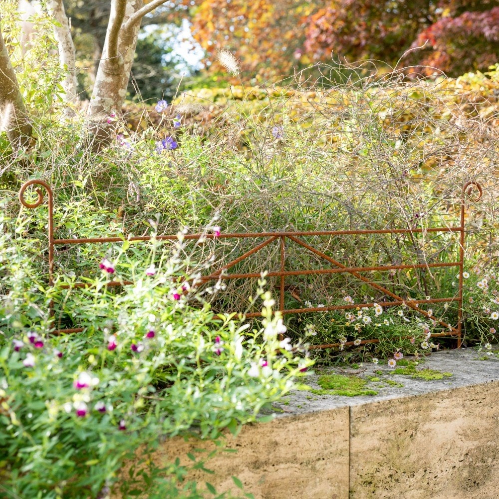 Large metal ornate border panel - rust