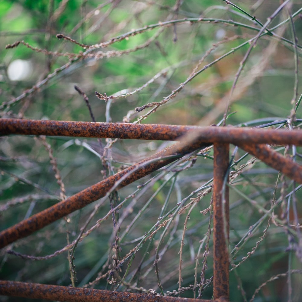 Large metal ornate border panel - rust