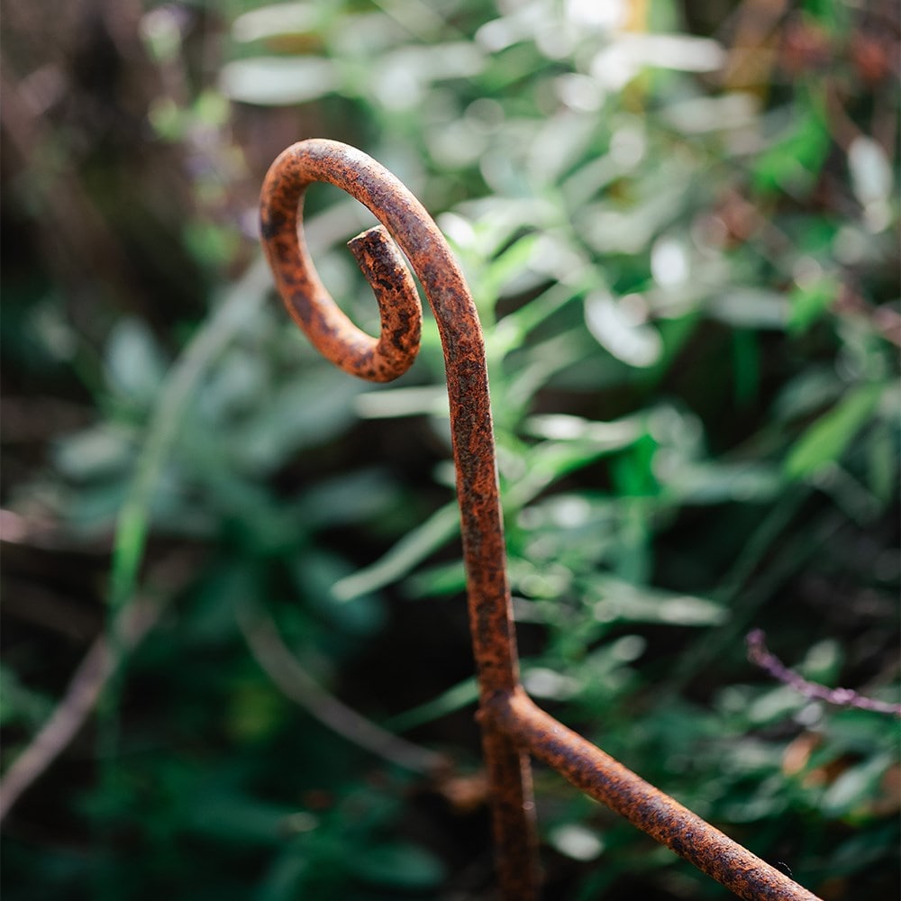 Large metal ornate border panel - rust