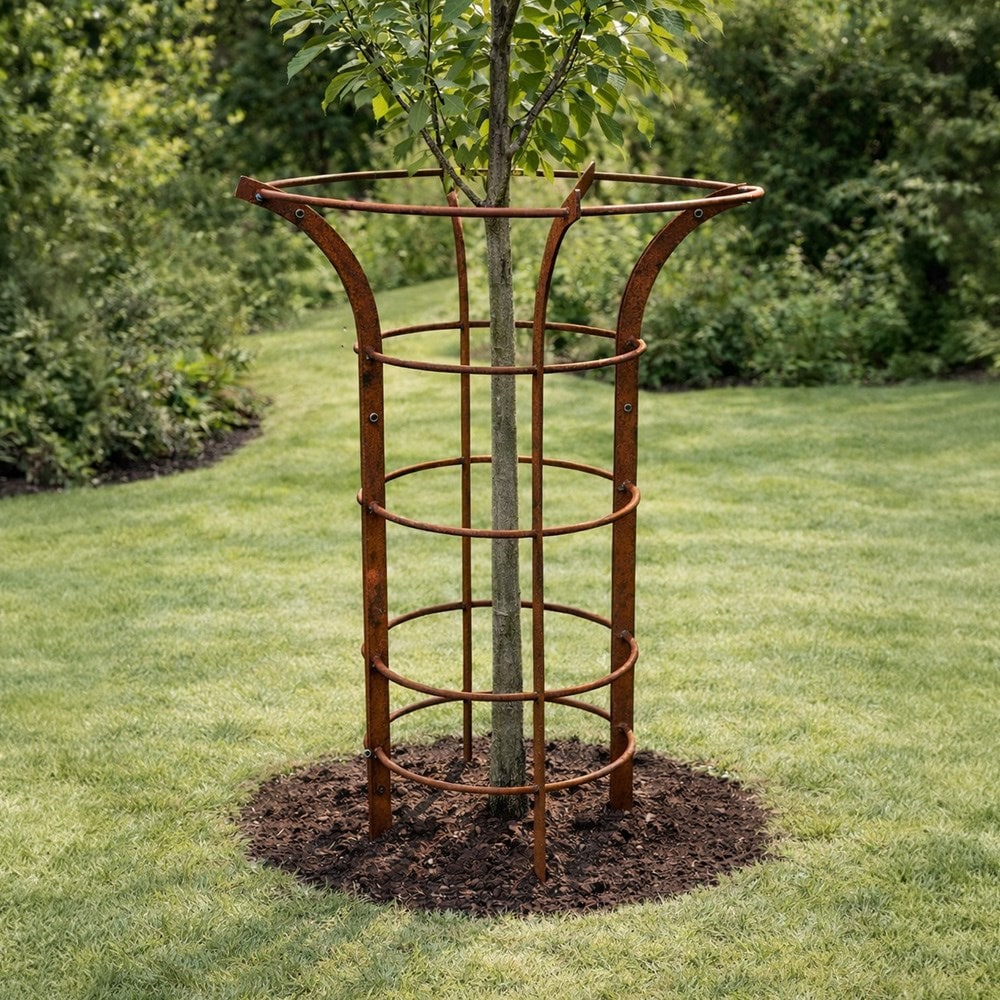 Metal tree guard - rust