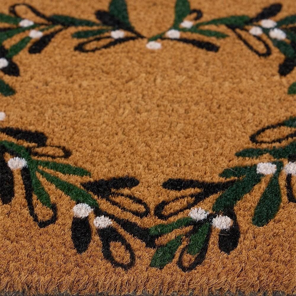 Mistletoe heart doormat