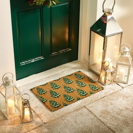 Christmas trees doormat