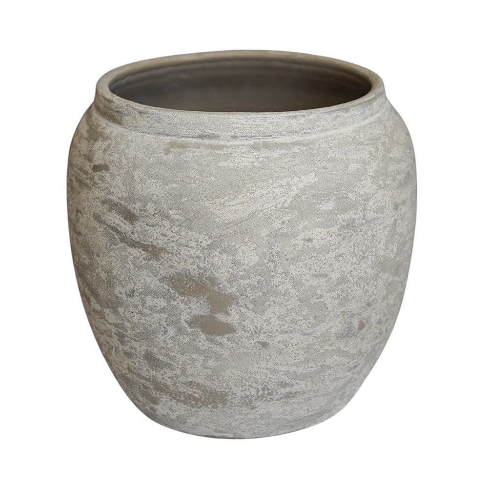 Textured urn large plant pot - grey