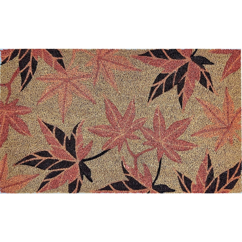 RHS maple leaf coir doormat