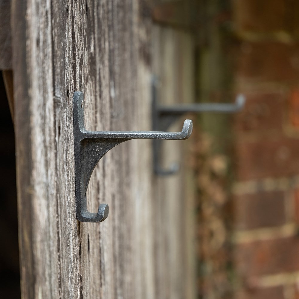 Wall tray brackets with hanging hook - set of two