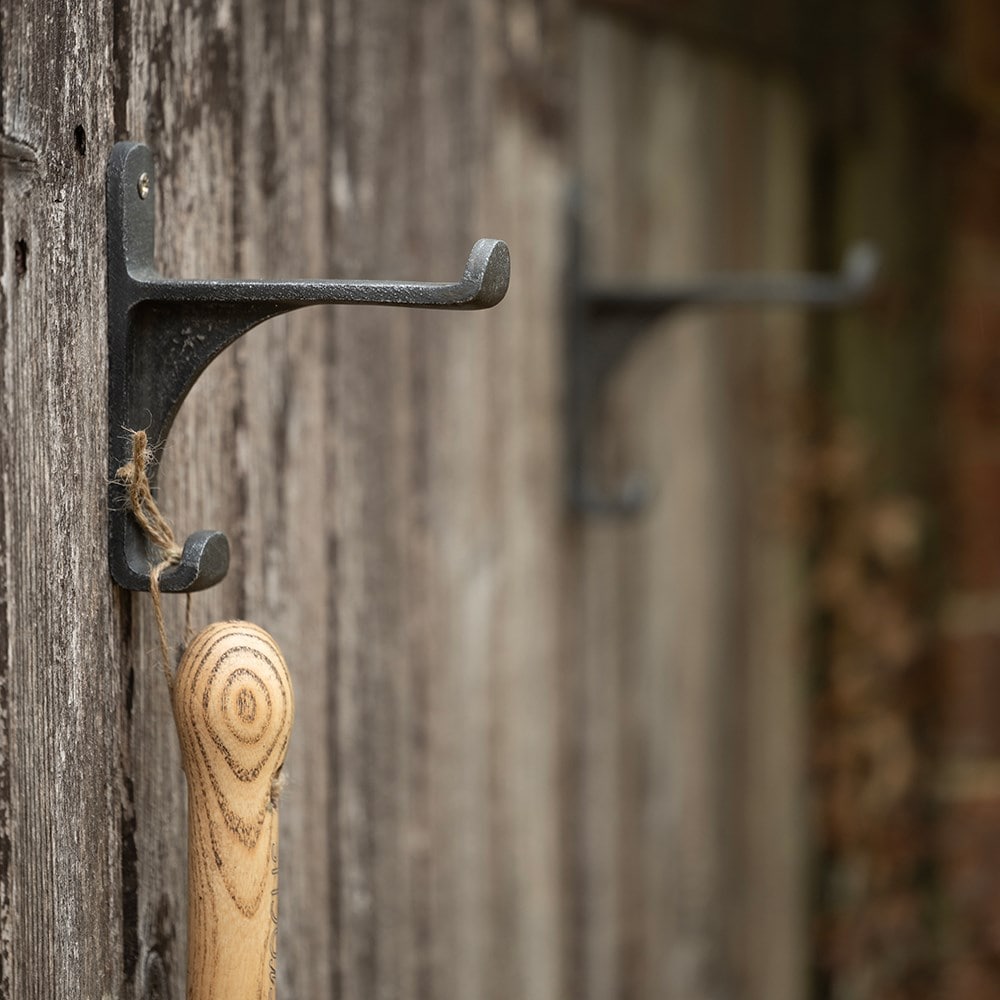 Wall tray brackets with hanging hook - set of two