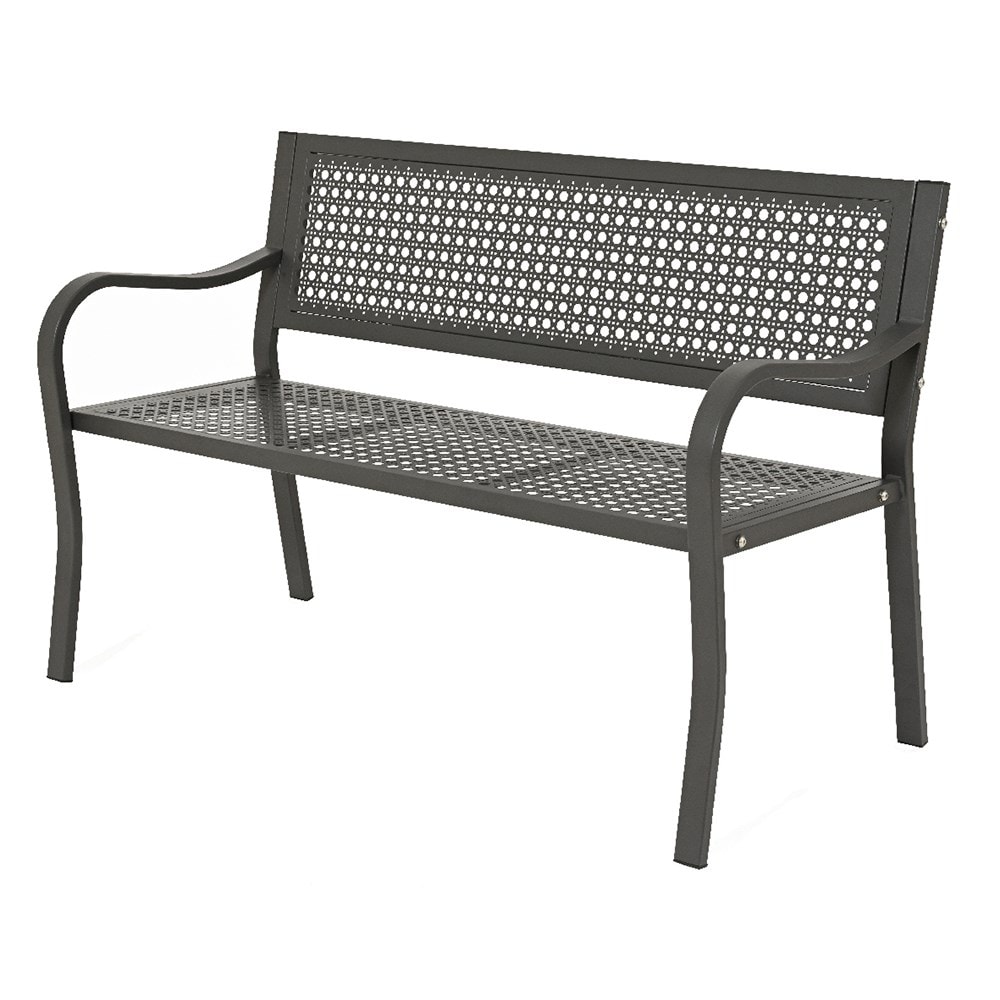 Charcoal metal bench