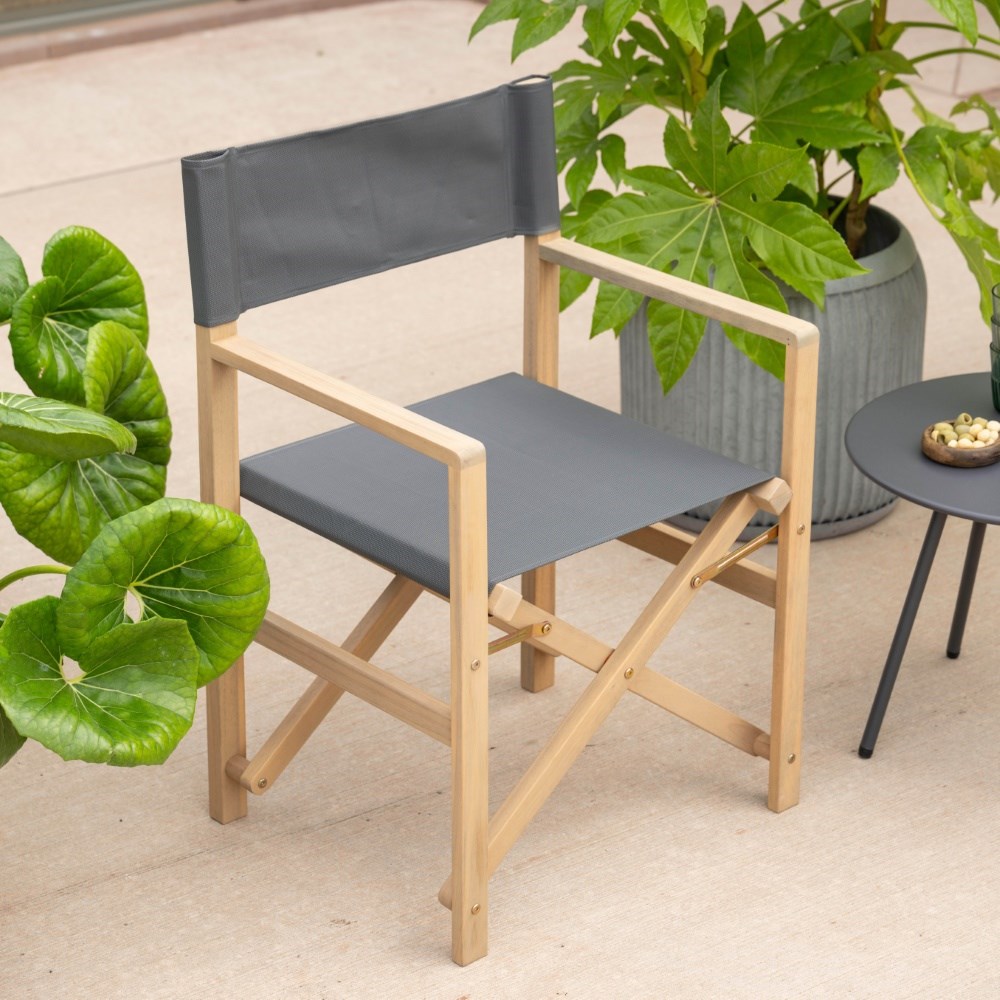 Grey director's chair