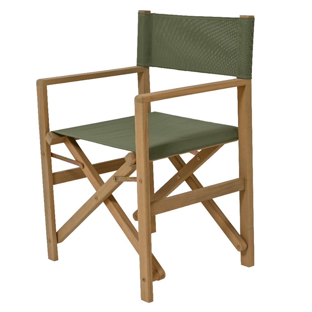 Green director's chair