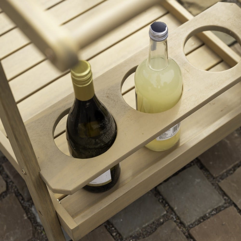 Wooden drinks trolley