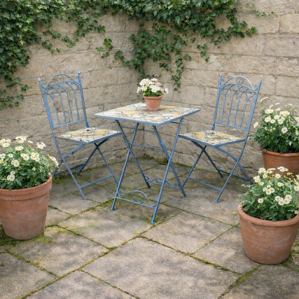 Lemon tile bistro set