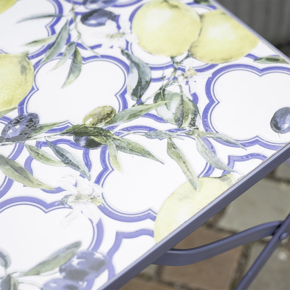 Lemon tile bistro set