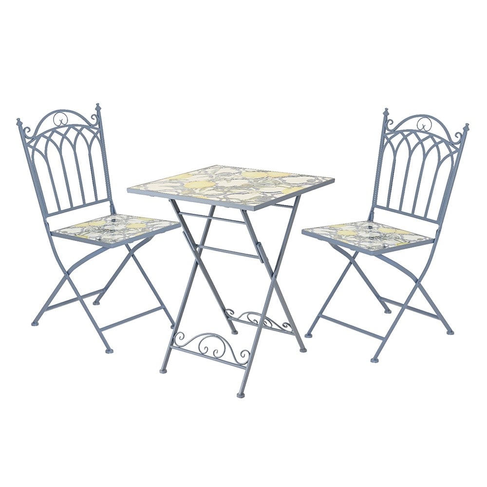 Lemon tile bistro set