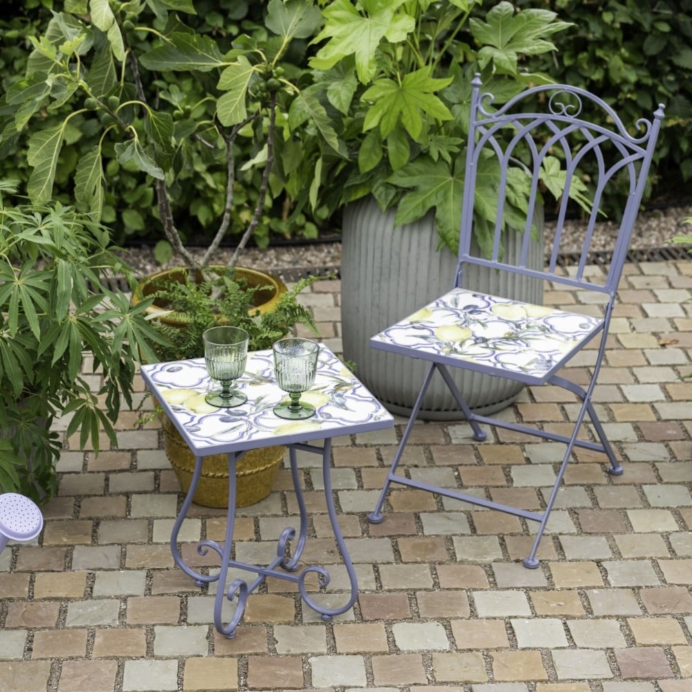 Lemon tile side table