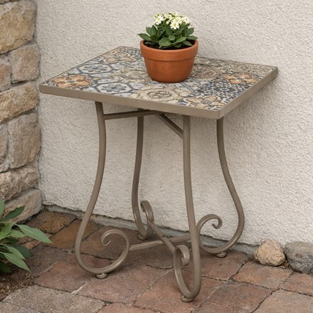 Mosaic tile side table